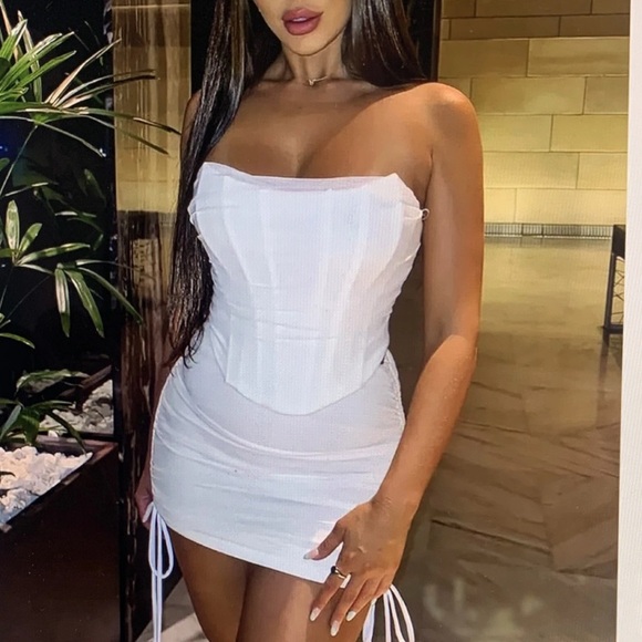 Fashion Nova White Strapless Dress - Picture 3 of 4